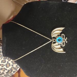 Dragon eye winged necklace
